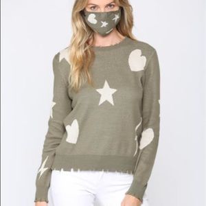 FATE BY LFD STAR HEART SWEATER SOUTH MOON UNDER